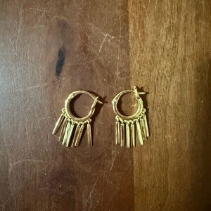 Pura Vida Gold Fringe Hoop Earrings